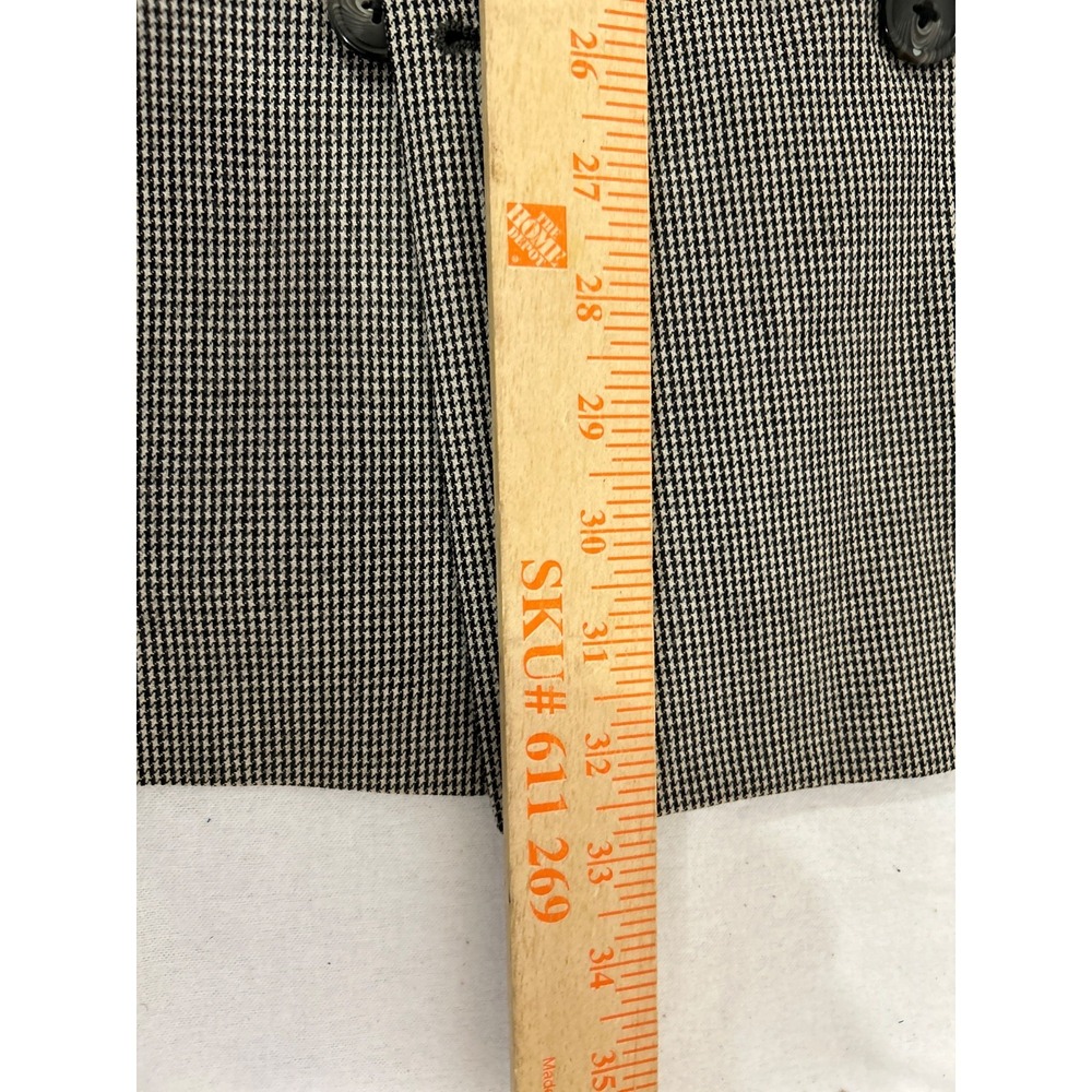 BURBERRYS Black White Houndstooth 6 Button DB Double Closure Wool Sport Coat 42R - Picture 6 of 12